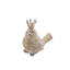 Figurines d'oiseaux en résine avec couronne et corps texturés, sculptures d'animaux en polyrésine décoratives fantaisistes, décorations craquelées, ensemble de 2 étagères ou manteau de cheminée-1009531904
