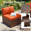 Ensemble de conversation modulaire en rotin pour 8 personnes avec coussins-463747195-452086267