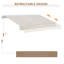 Auvent de terrasse rétractable avec auvent à manivelle manuel 12 pi x 10 pi Outsunny-1216406747-1216406726