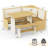 Modern Breakfast Nook Kitchen Corner Dining Set with L-Shaped Bench, USB Charging & Storage Shelf – Space-Saving 3–4 Seat Table and Chairs for Family Home，Light Wood-955530022