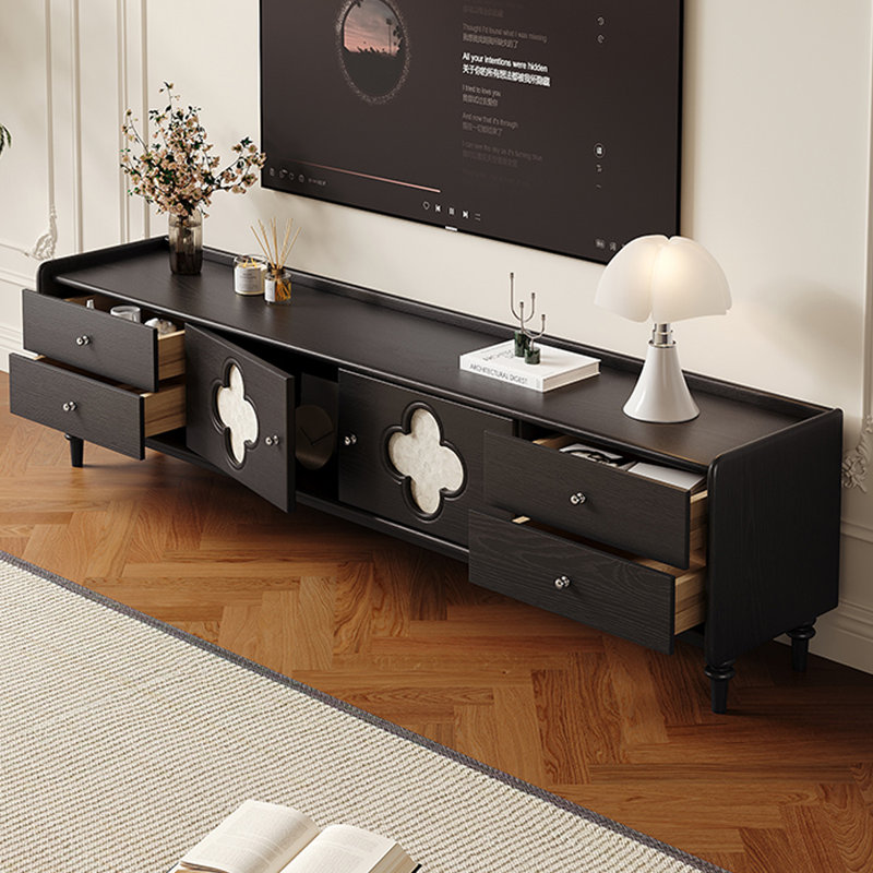 Meuble télé en buis de style rétro