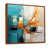 Toile avec cadre flottant brun