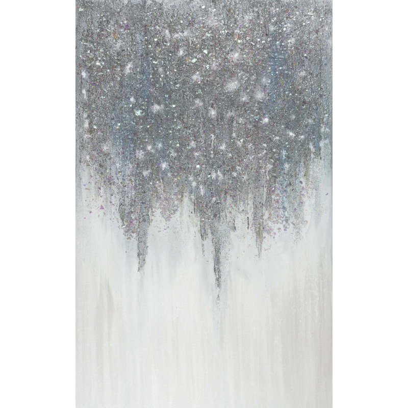 Silver Forest Print, Wrapped Canvas, Dark Gray, 40" H x 25" W x 2" D