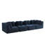 Canapé modulaire moderne Boneless avec assise profonde, tissu velours côtelé, conception capitonnée, sans assemblage et base antidérapante pour le confort du salon.-110415951