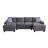Modular L - Shaped Sectional Sofa With Corduroy Upholstery, Built - In Cup Holders-1341675111
