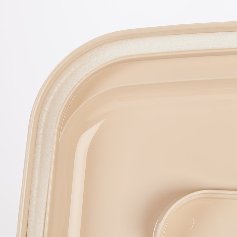 Translucent Airtight Plastic Pet Food Storage Container with Lid and Casters