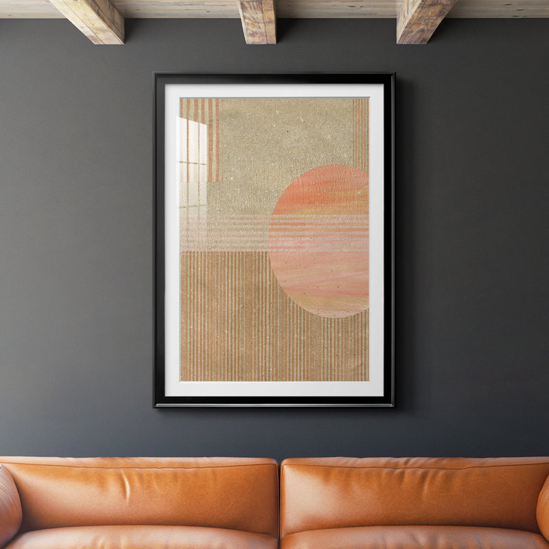 Adobe Sunrise II, reproduction encadrée de qualité supérieure - prête à être accrochée 46903, Noir, H 24,5 po x l 18,5 po
