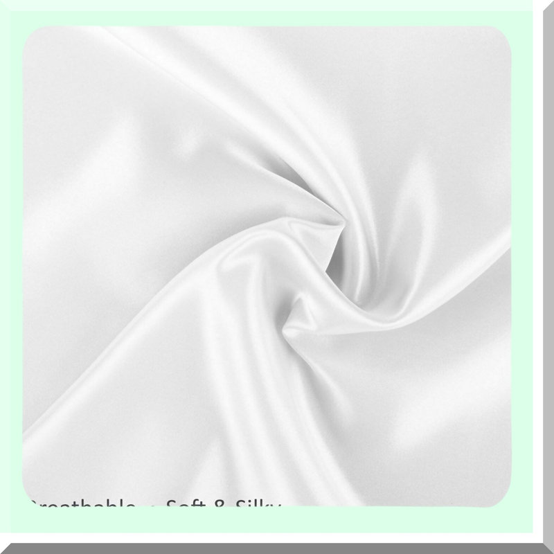 SilkLock Hair-Safe Pillowcase Set - 2 Pack Zippered Pillow Covers - White Pillowcases - Hair Protection Pillow Cases