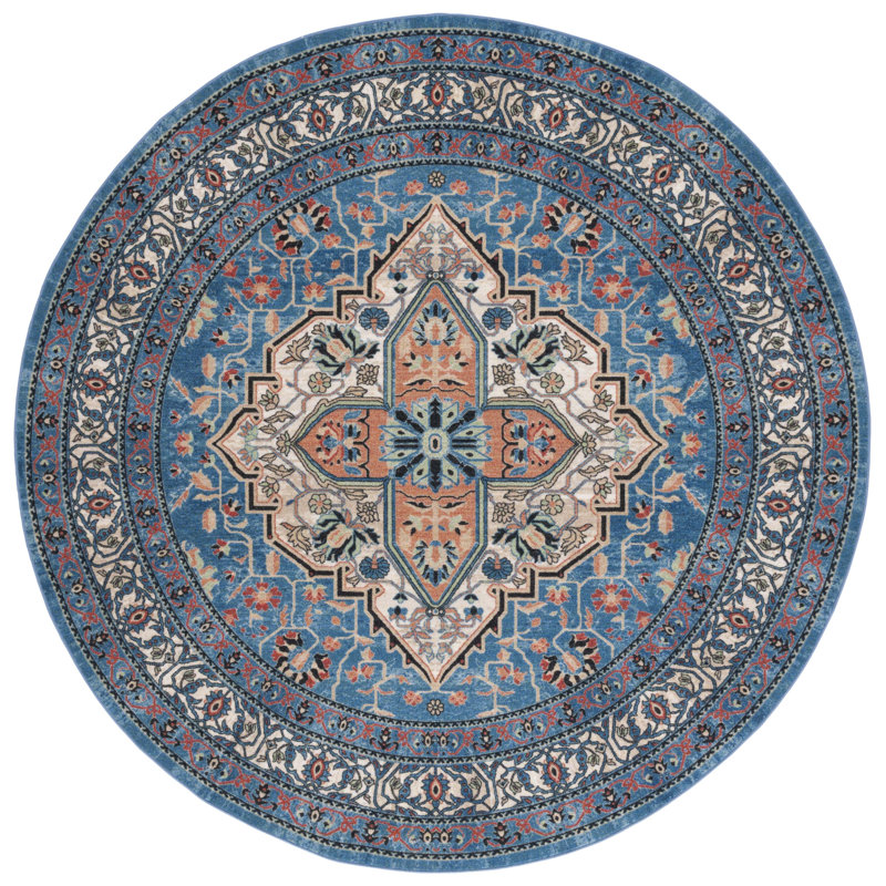 Journey Performance Machine Washable Oriental Rug, Round 6'7"