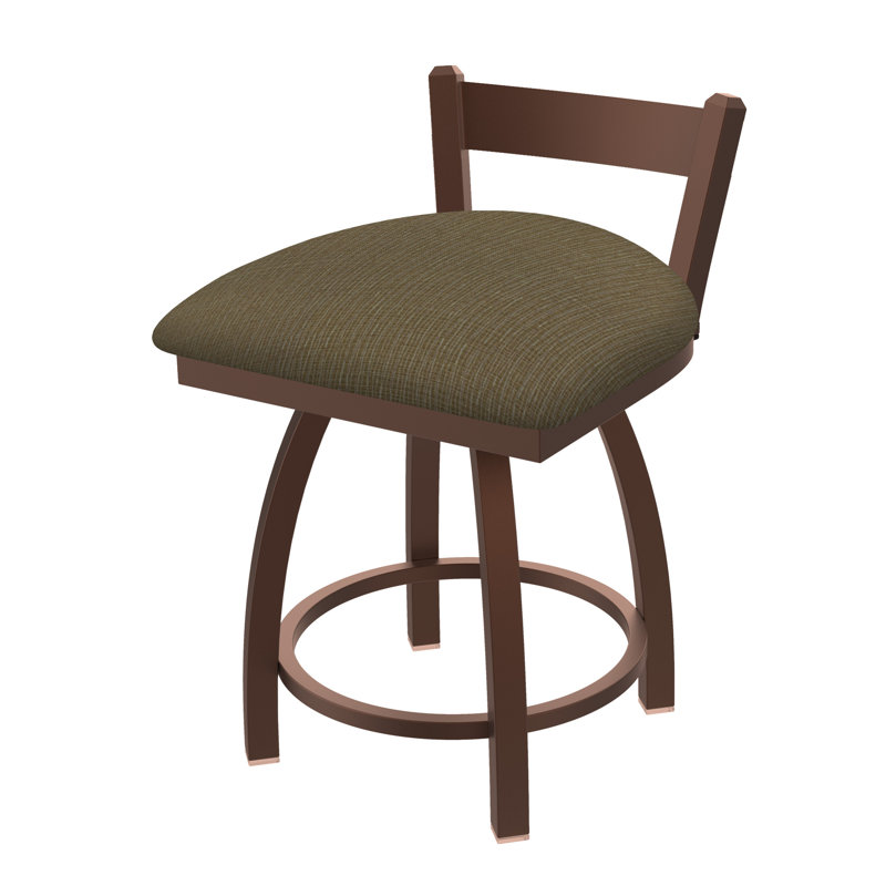 Tabouret de coiffeuse en métal Catalina, Bronze, Tissu liège graphique