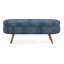Banc de rangement repose-pieds ovale, pieds en bois d'hévéa (43,5 po x 16 po x 16 po)-1393115306