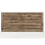 Option de chambre à coucher de style rustique pour grand lit, cadre en pin vieilli, mobilier de lit