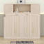 Grand lit escamotable avec armoires de rangement-827414156