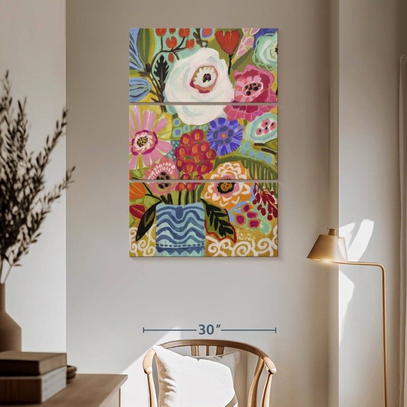 Harnek fleurs fraîches dans un vase II, H 65 po x l 42 po