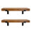 2 Piece Oak Bracket Shelf
