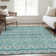 Premium Machine Washable Prisco Teal Rug