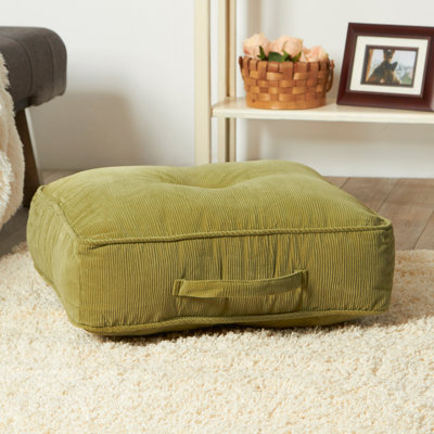 Coussin en microfibre de velours côtelé 