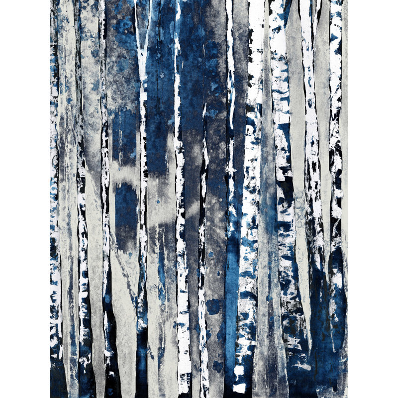 Marine Birches - reproduction sur toile tendue, H 16 po x l 12 po
