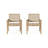 Outdoor Wicker And Acacia Wood Club Chairs, Set Of 2, Light Multibrown And Light Brown, 34'' H X 25'' W X 27.25'' D