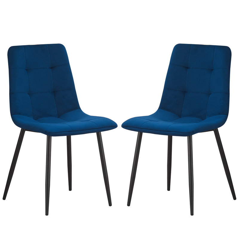 Ashanti 47cm H Upholstered Side Chair, Navy Blue