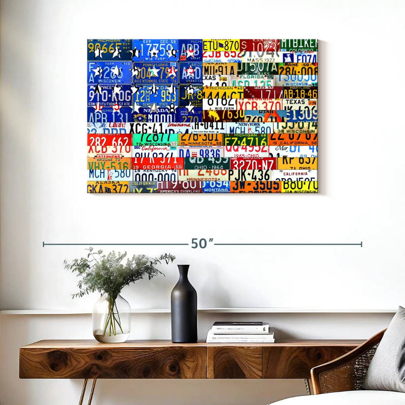 Borges Scrap Flag, 24" H x 36" W