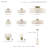 Acree 6 Light Antique Brass Extra Large Semi-flush