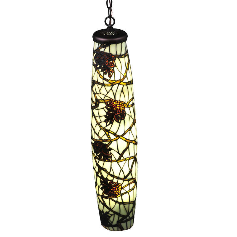 Luminaire suspendu cylindrique 5 lumières Pine Branch
