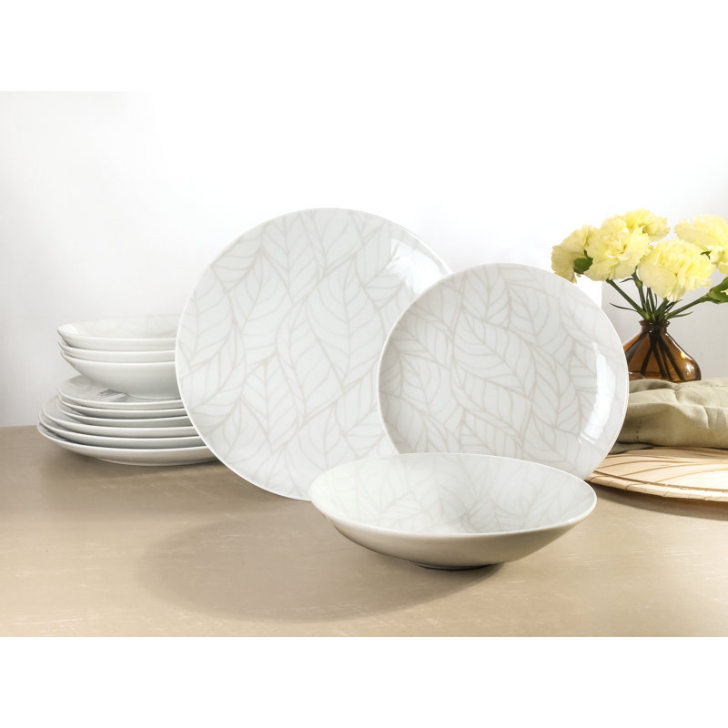 Creatable, 25869, Leaves collection - Home collection, 12 piece dinnerware set