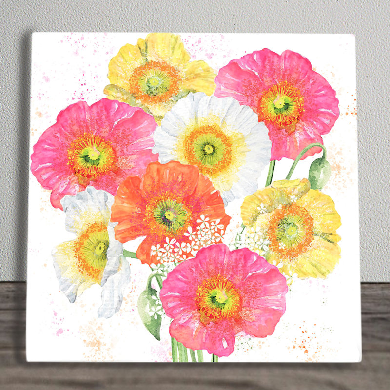 K.T.BENTLEY Traditional Plants & Flowers Wall Decor on Ceramic