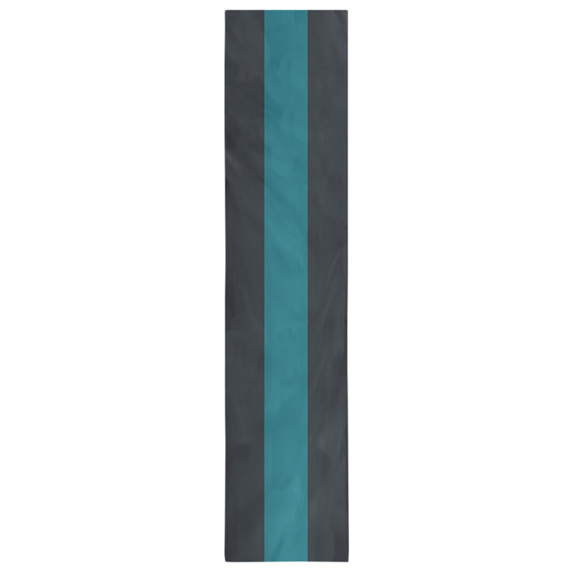 Cleveland Throwback Football Stripes Table Runner, 72" L x 16" W, Cotton Blend, Jacksonville Throwback Football Black/Teal