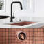 Fossil Blu Luxury 24" 12-Gauge Hammered Copper Undermount/Drop-In Sink, Medium Patina, Incl Accs