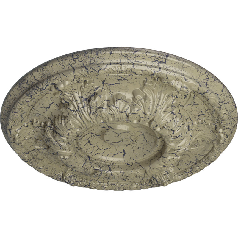 Médaillon de plafond Endurathane Granada, DE 23 1/2 po x P 2 3/4 po (convient aux auvents jusqu'à 7 1/8 po), fini désert Gobi peint à la main