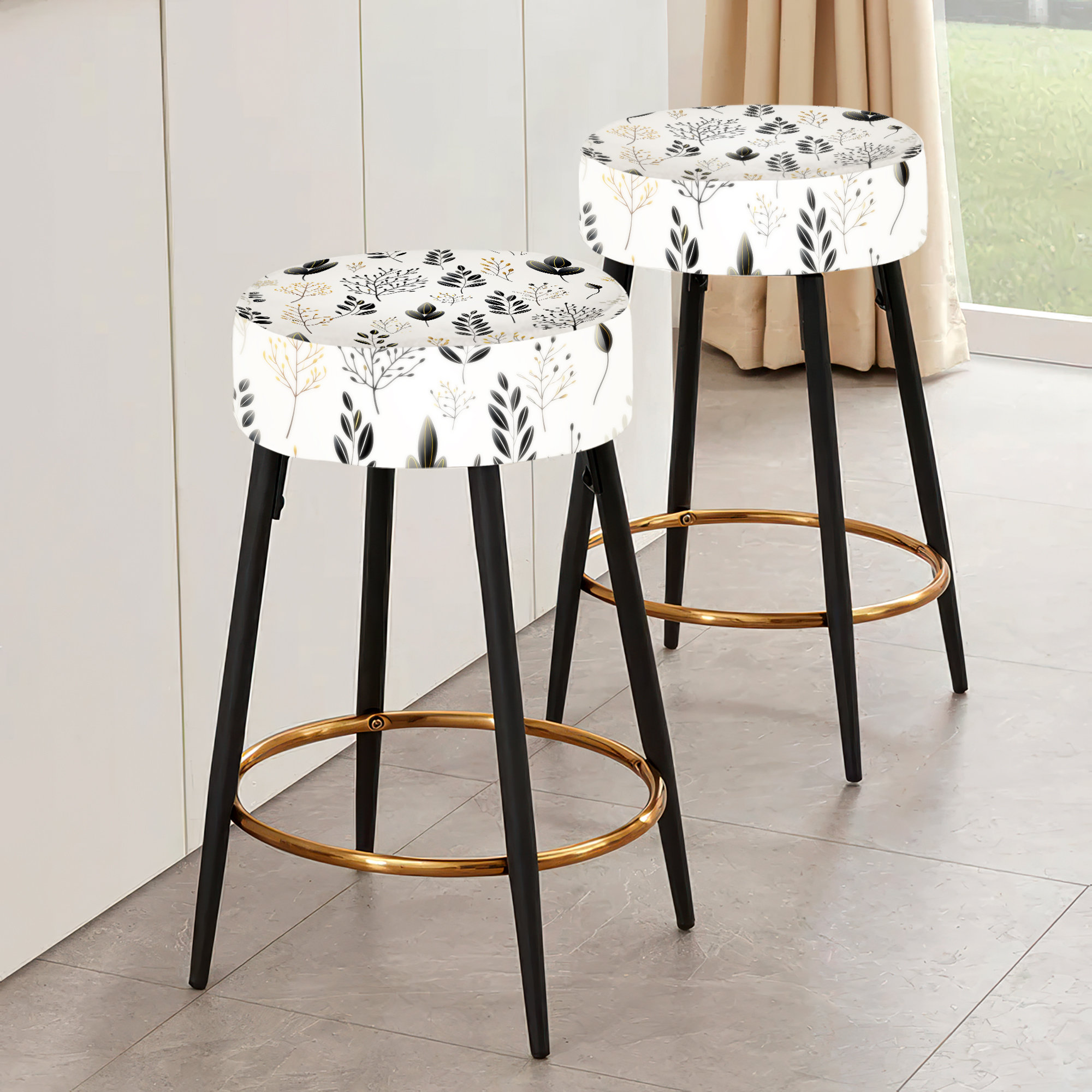 Wayfair Noir Counter Stools Design Art Glamour Noir And Gold