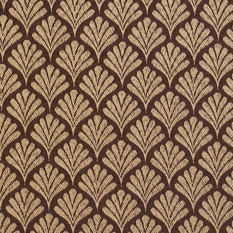 Tissu à motif de ventilateur, Brun