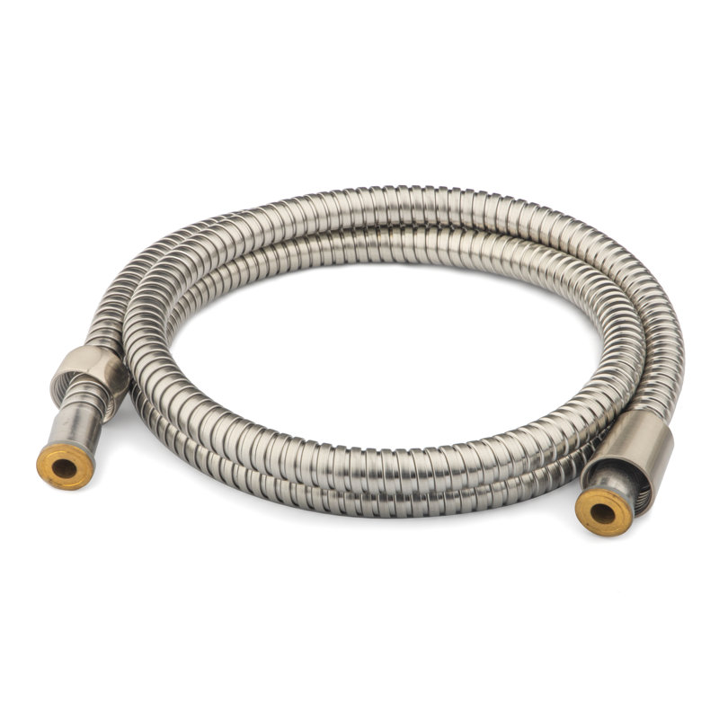 Brushed Nickel Dual Shower Head with 8-Ft Hose