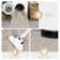 Washable Rug Imitation Braided Print Area Rug Non Slip Large Rug for Living Room Solid Printed Textured Rug Farmhouse Carpet Rug for Bedroom Dining Room