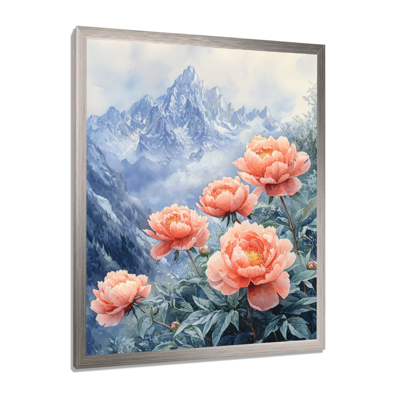 Giachetti - Floral Canvas Prints, Argent argent, H 32 po x l 24 po, Reproduction encadrée d'une seule photo