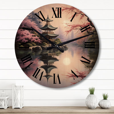 Horloge murale en bois massif Marlinda