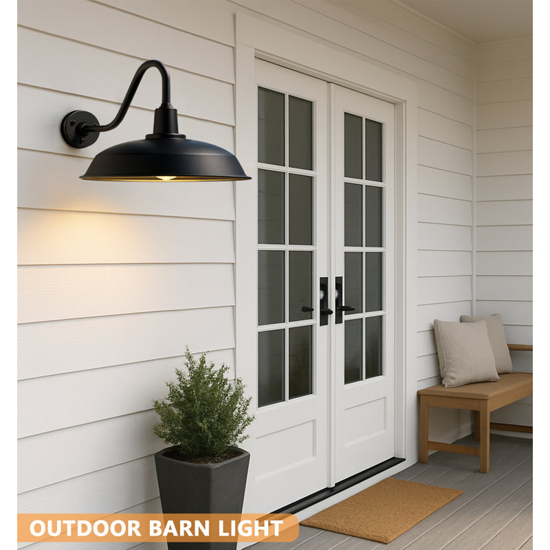 Luminaire de grange d'extérieur, 20.6" H x 21" W x 31" D