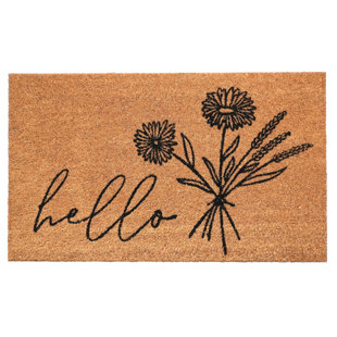 Non-Slip Floral Outdoor Doormat