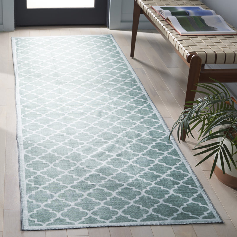 Alesya Machine Washable Performance Geometric Rug, Runner 2'6" x 8'