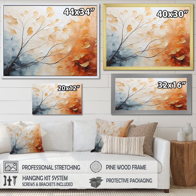 " Tree Whispered Foilage Dreamscape ", Black Single Picture Framed, 24" H x 32" W x 1" D