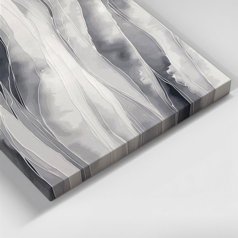 DiagonalStripes, nuage, gris, blanc, beige, toile