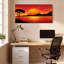 Coucher de soleil sur toile tendue, reproduction d'art sur toile, ensemble de 1-298475711