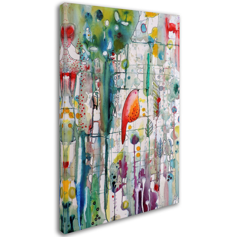 « cache cache », impression sur toile tendue, H 47 po x l 30 po