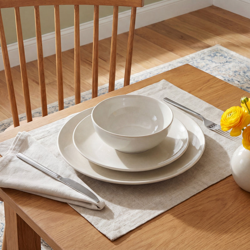  Poise 12 Piece Stoneware Dinnerware Set, Service for 4