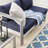 Shore Sunbrella Fabric Aluminum Outdoor Patio Left-Arm Loveseat-1452315482