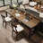 Nut-brown Rectangular Solid Wood writing desk-117867028