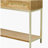 Entryway table, side table with 2 drawers, rustic hallway table with an eye-catching geometric design, suitable for entryways and living rooms (natural color)-201957101
