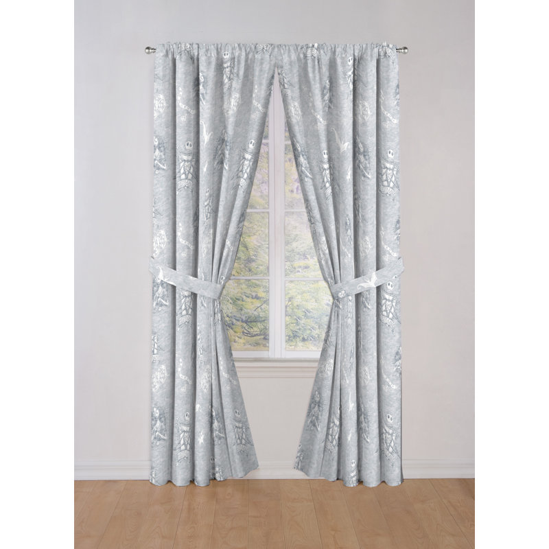 Paire de rideaux semi-transparents en microfibre